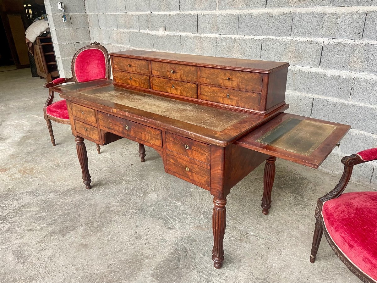 Restoration Cashew Desk From The 19th Century.-photo-1