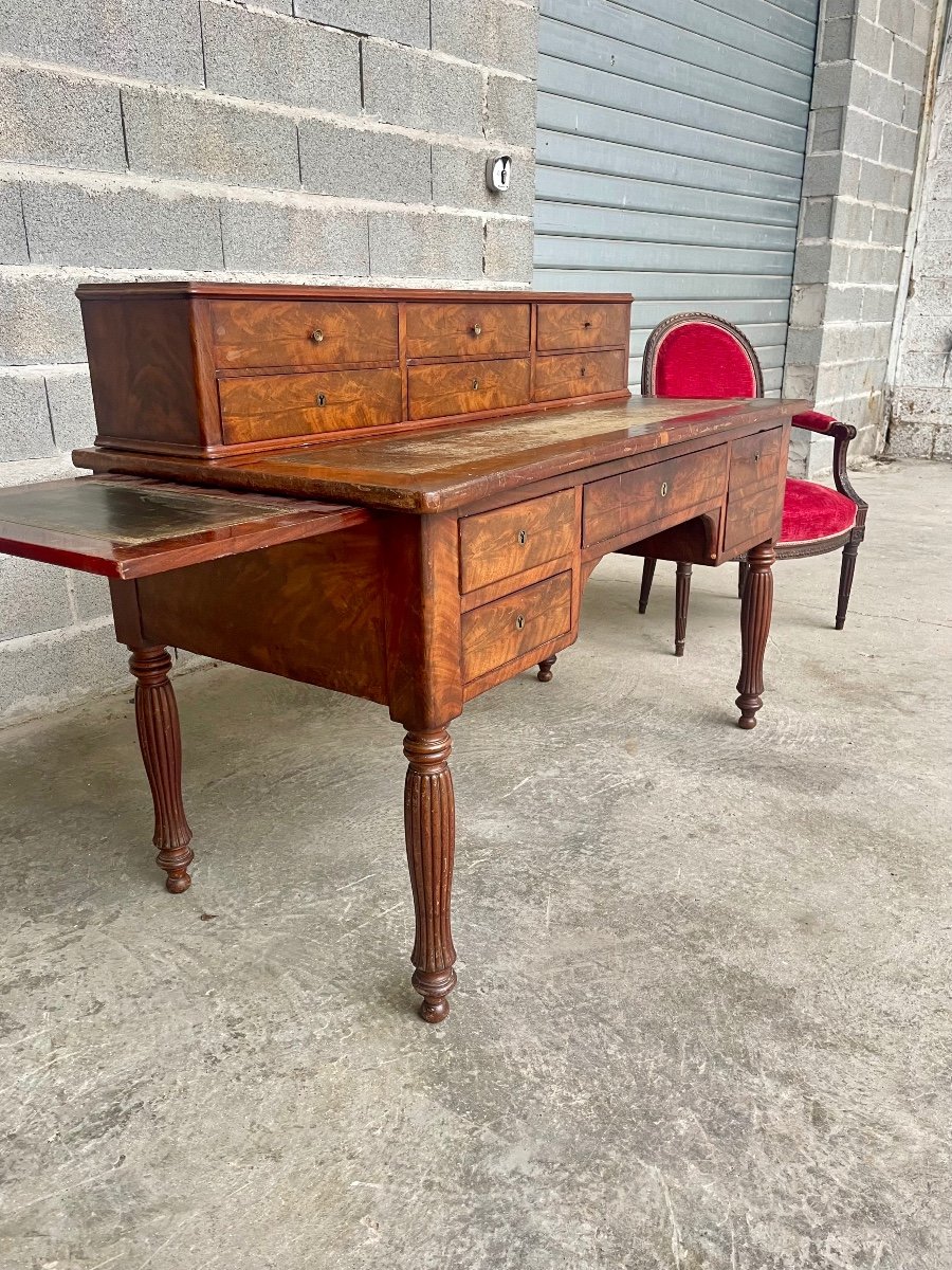 Restoration Cashew Desk From The 19th Century.-photo-2