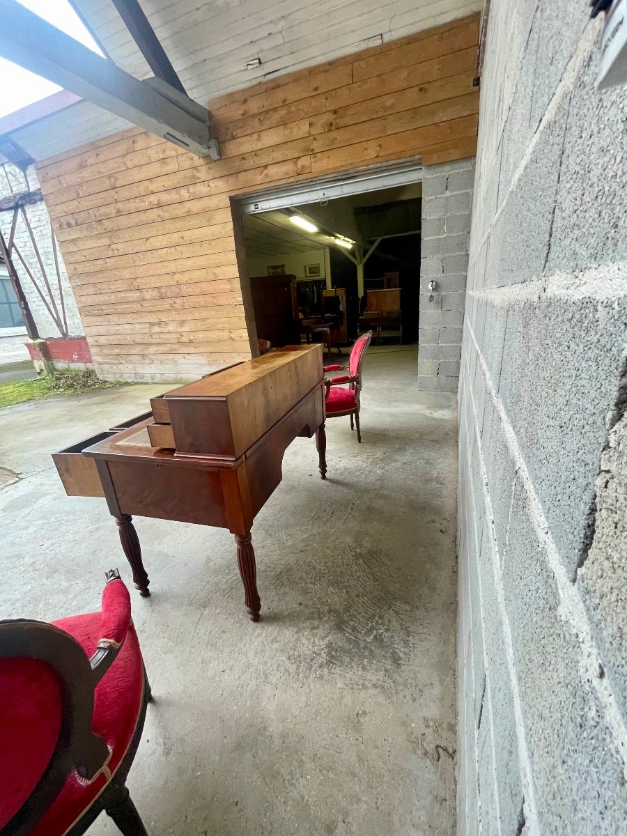 Restoration Cashew Desk From The 19th Century.-photo-5