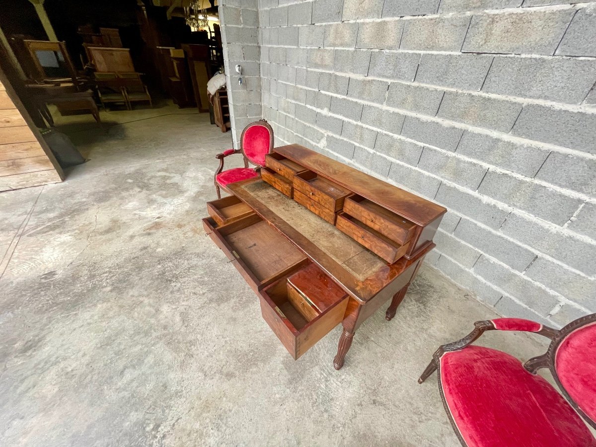 Restoration Cashew Desk From The 19th Century.-photo-6