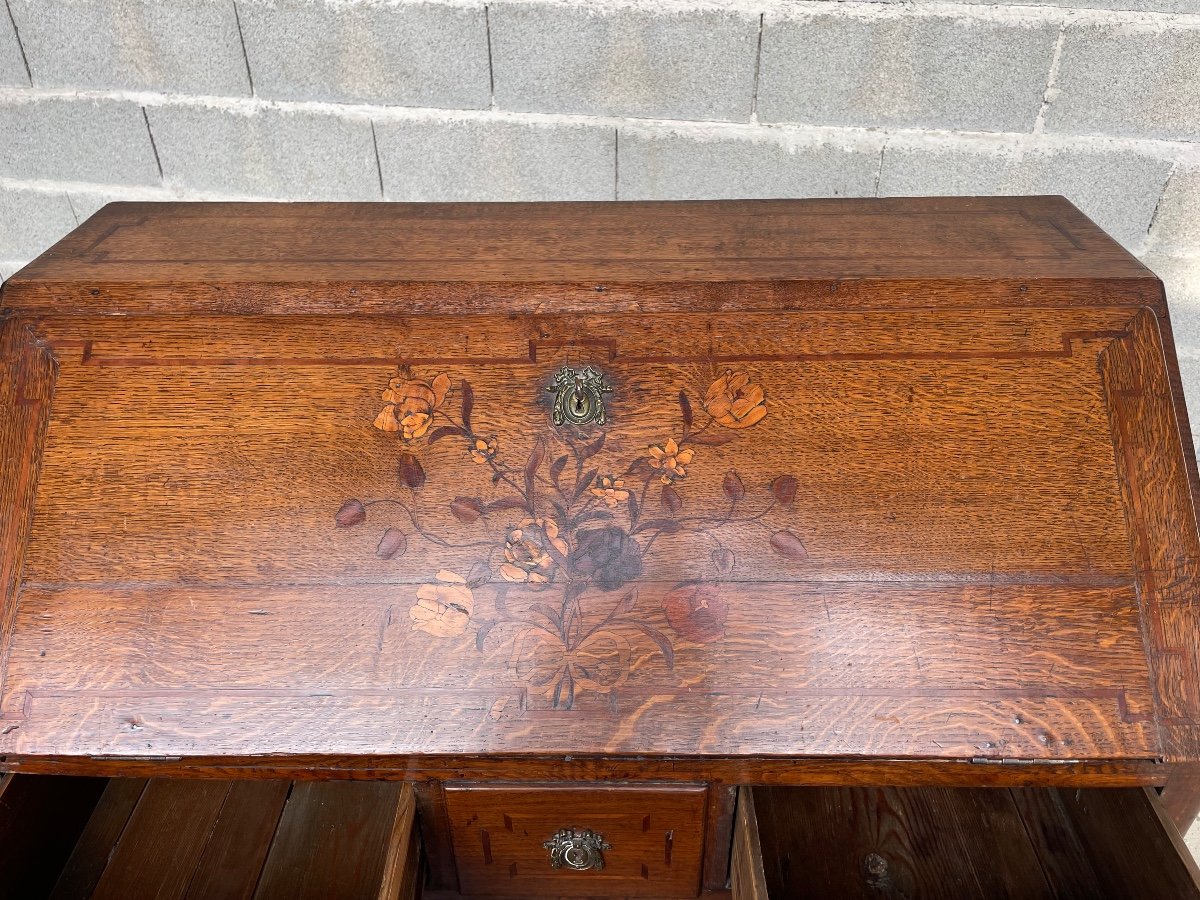 Louis XVI Donkey's Back Desk In Oak From The 18th Century.-photo-3