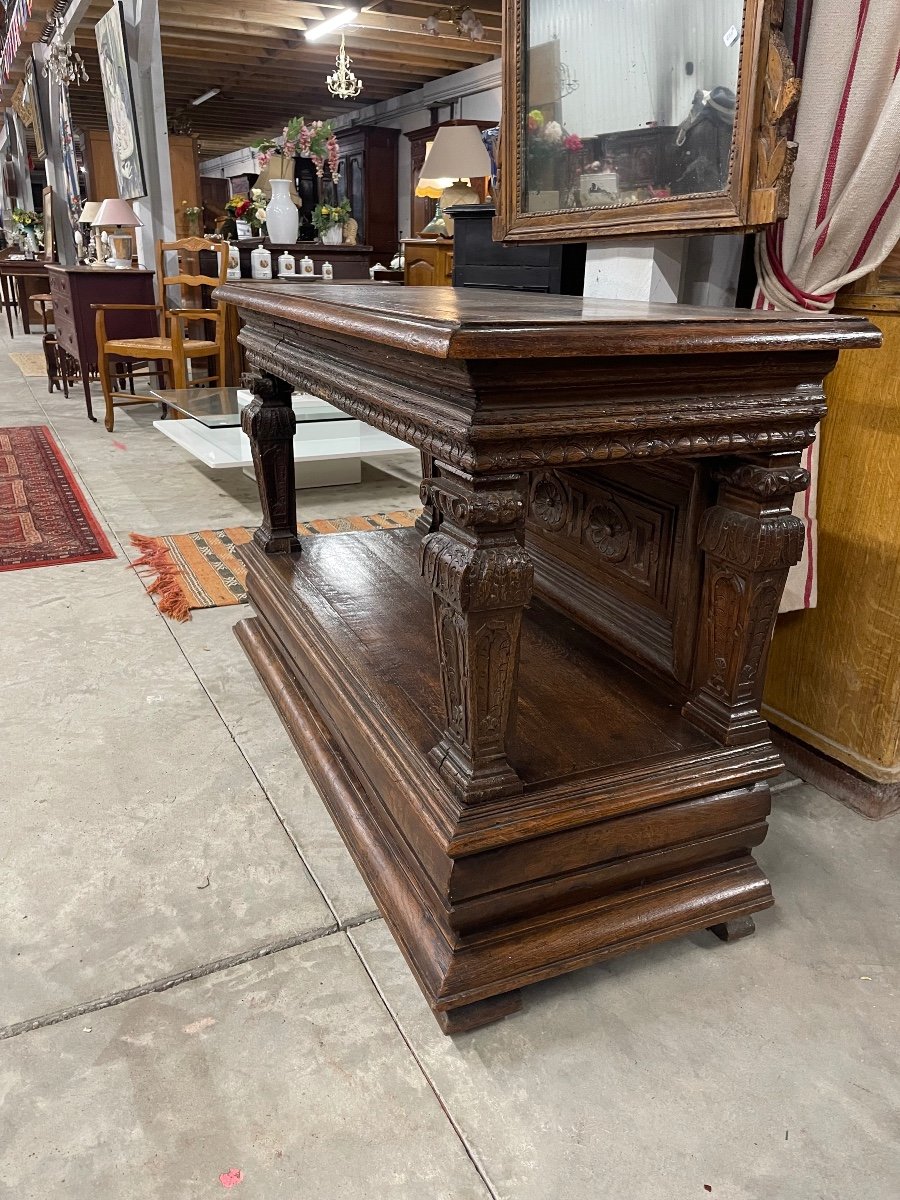 Louis XIII Console In Oak From The 18th Century -photo-2