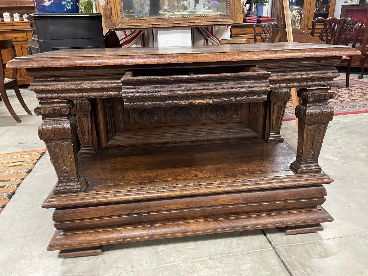 Louis XIII Console In Oak From The 18th Century -photo-4