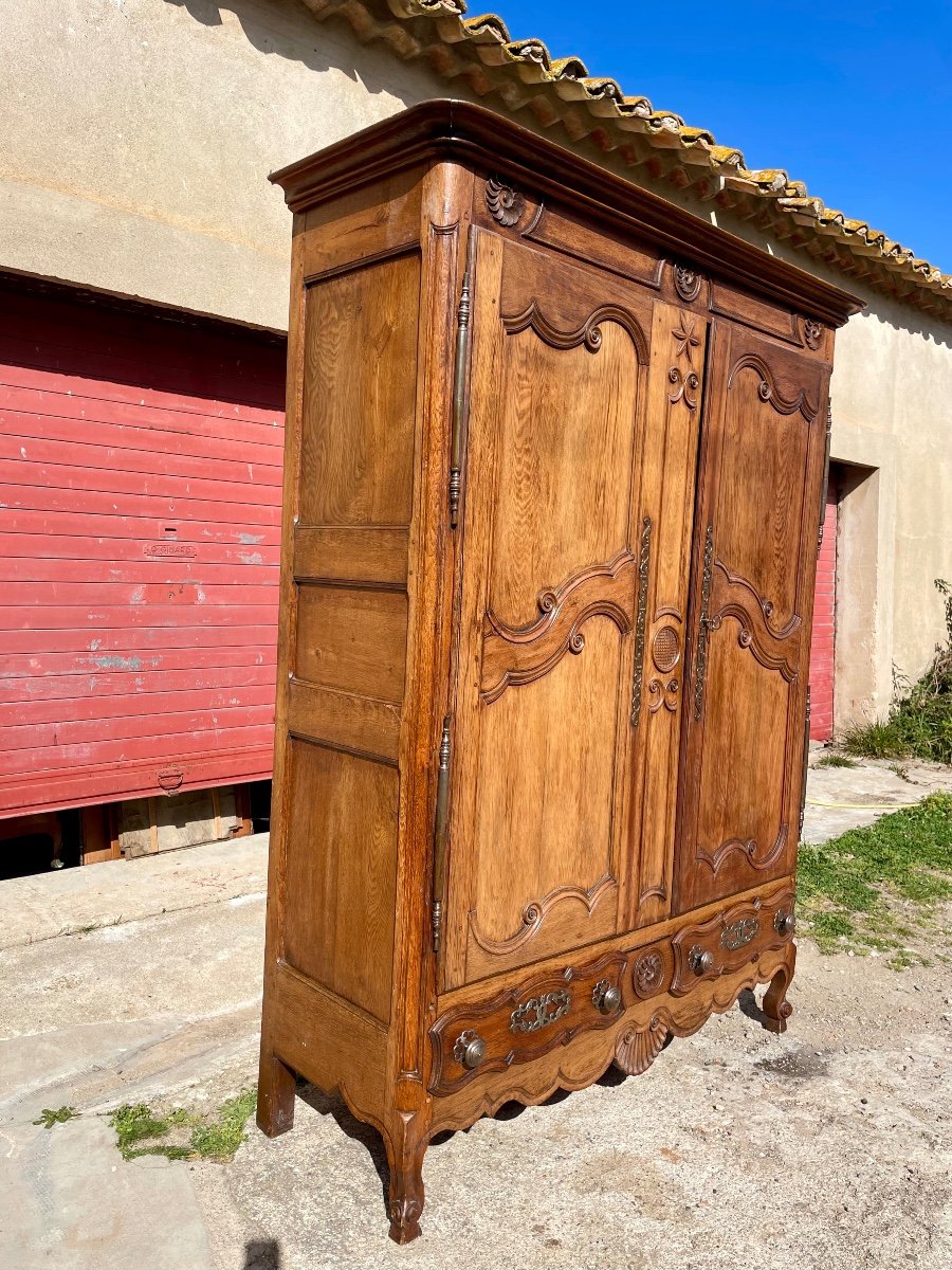 Armoire Louis XV En Chêne D époque XVIIIem Siècle.-photo-3