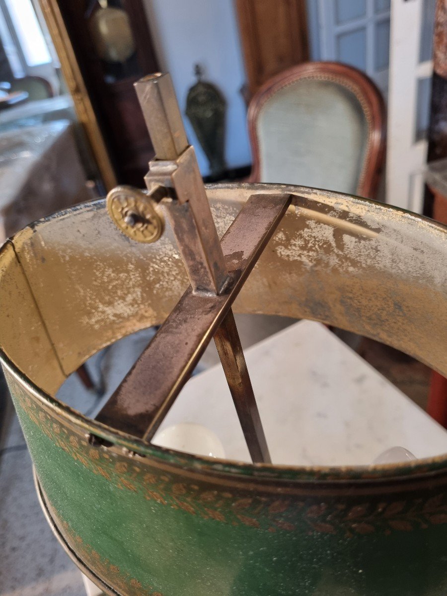 Brass And Painted Sheet Metal Hot Water Bottle Lamp From The 20th Century-photo-1