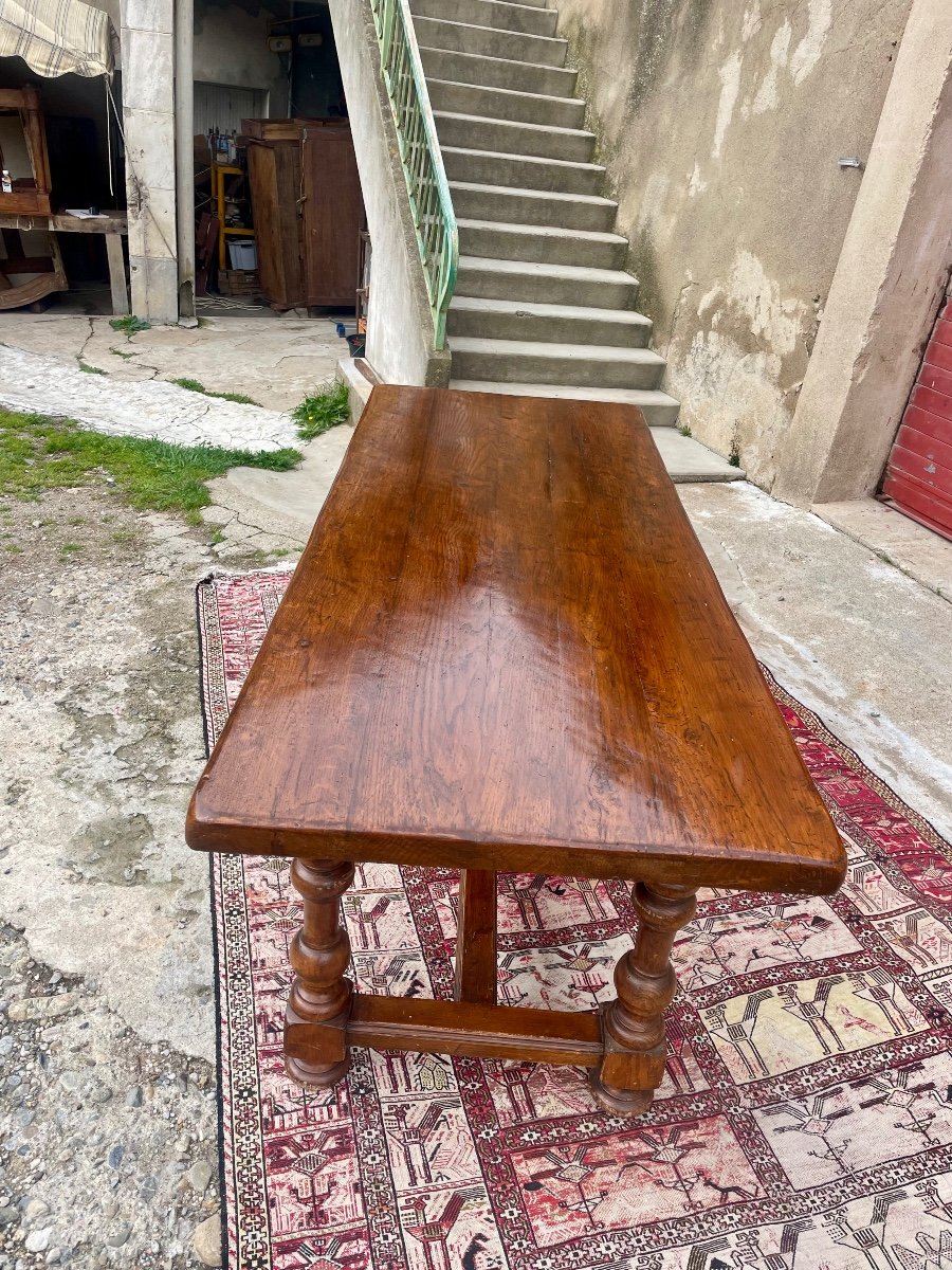 Table De Ferme Louis XIII, En Noyer D époque 1900.-photo-3