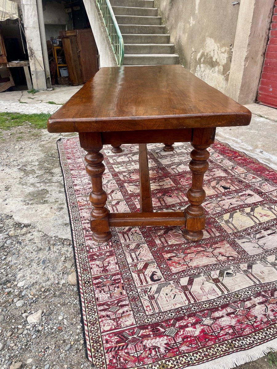 Table De Ferme Louis XIII, En Noyer D époque 1900.-photo-4