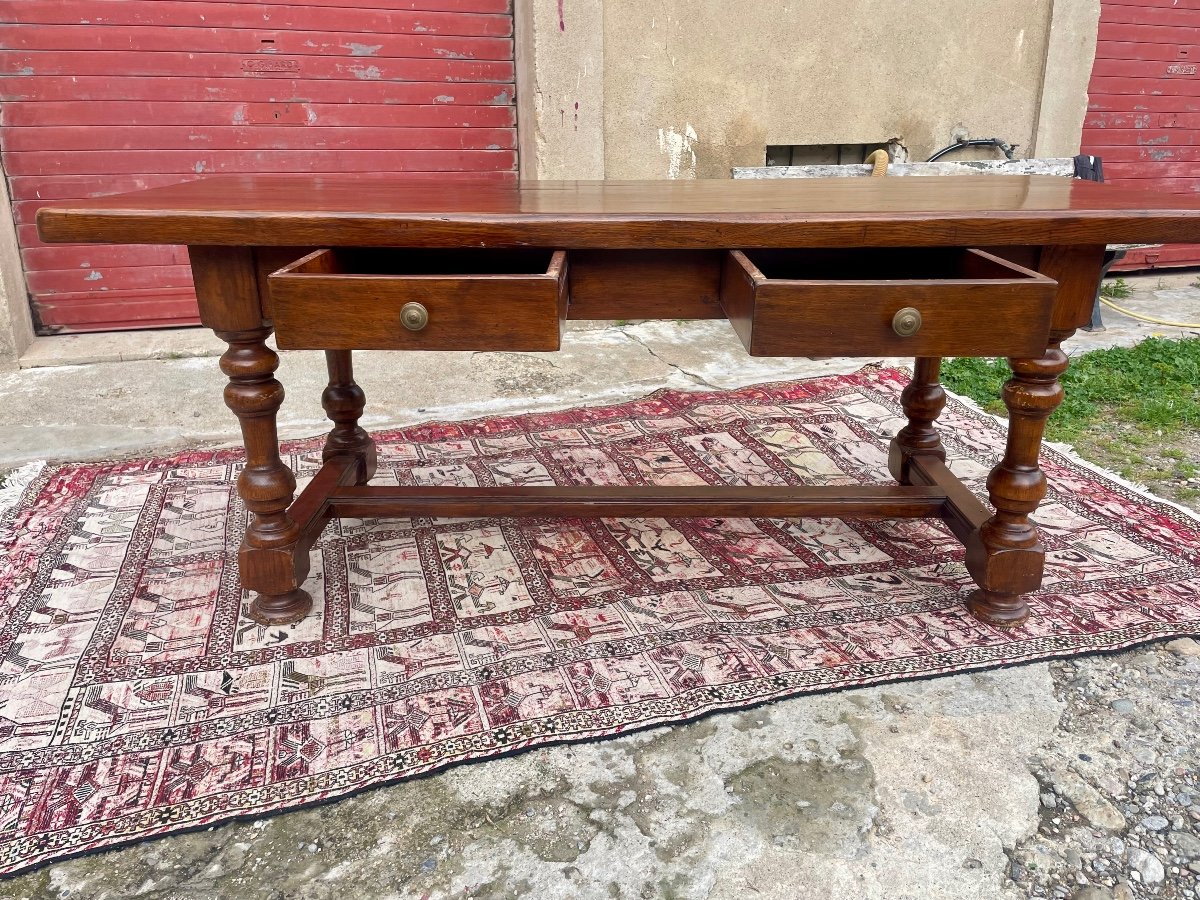 Table De Ferme Louis XIII, En Noyer D époque 1900.-photo-2