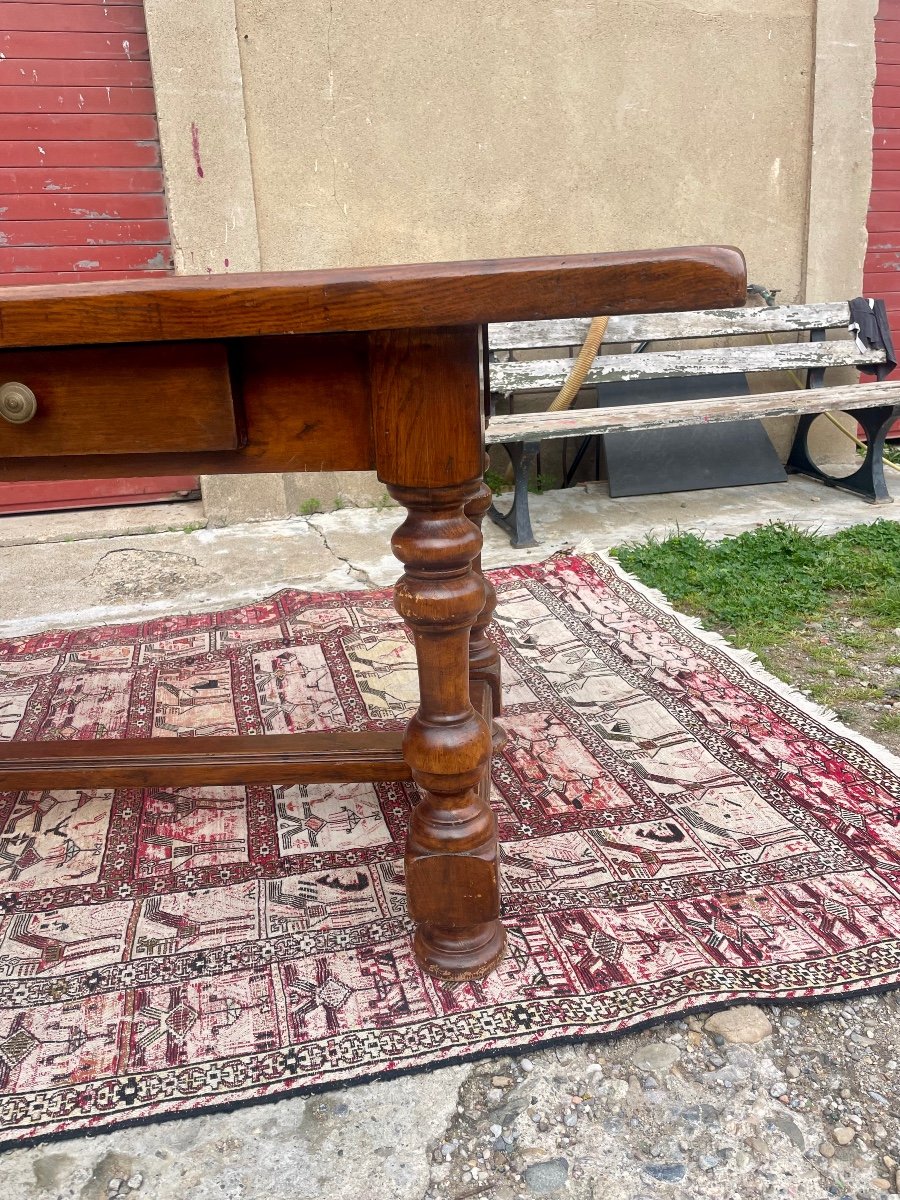 Table De Ferme Louis XIII, En Noyer D époque 1900.-photo-4