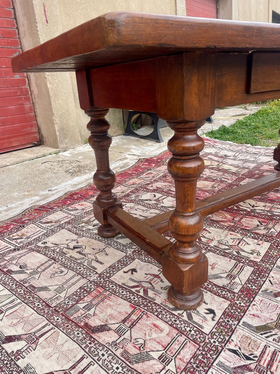 Table De Ferme Louis XIII, En Noyer D époque 1900.-photo-5