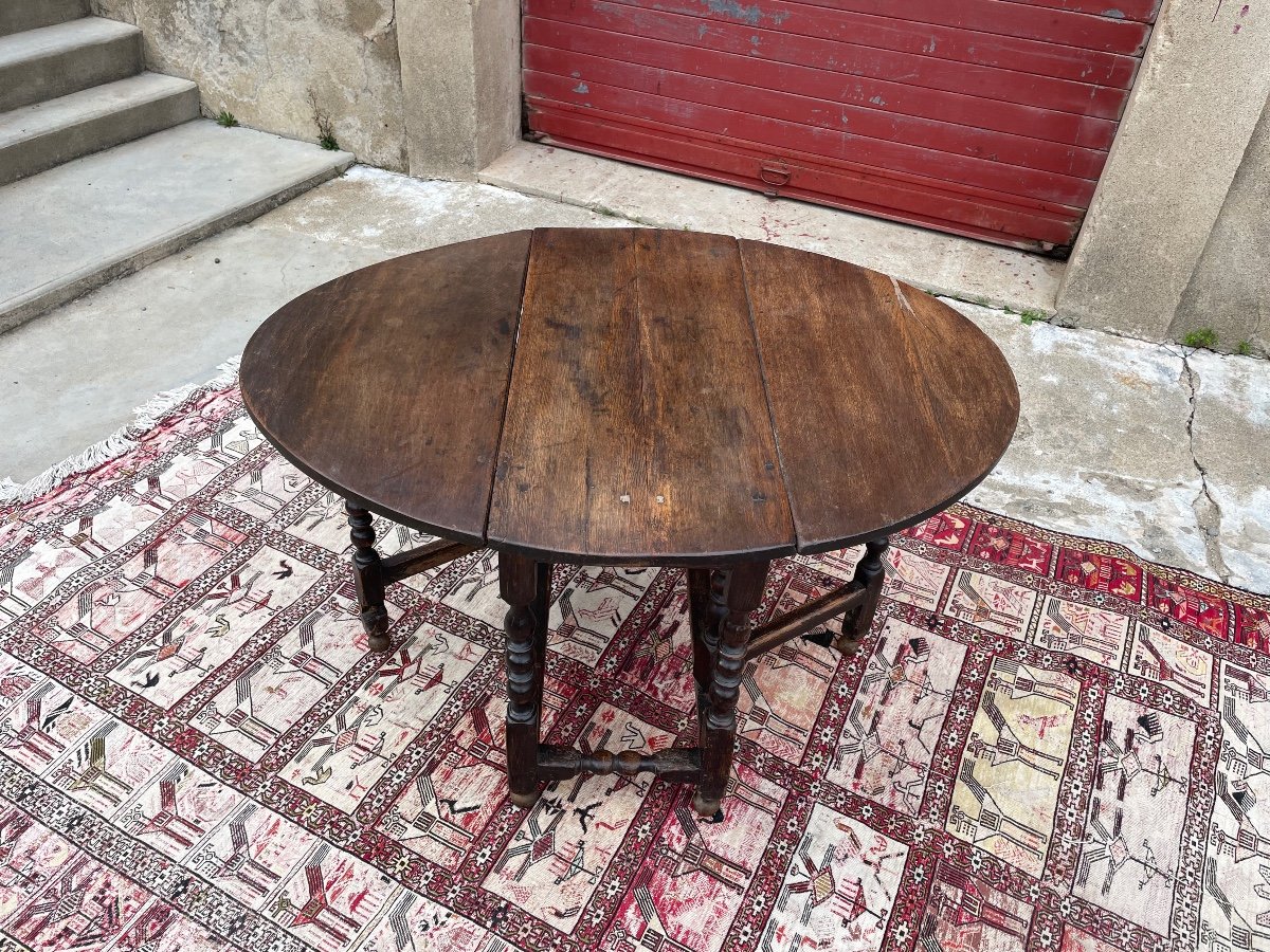 Table, Louis XIII Portfolio, In Oak, From The 17th Century.-photo-2