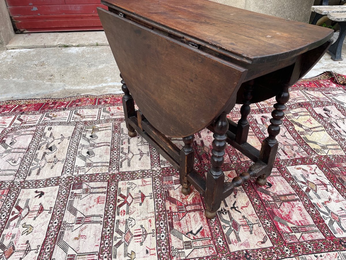 Table, Louis XIII Portfolio, In Oak, From The 17th Century.-photo-1