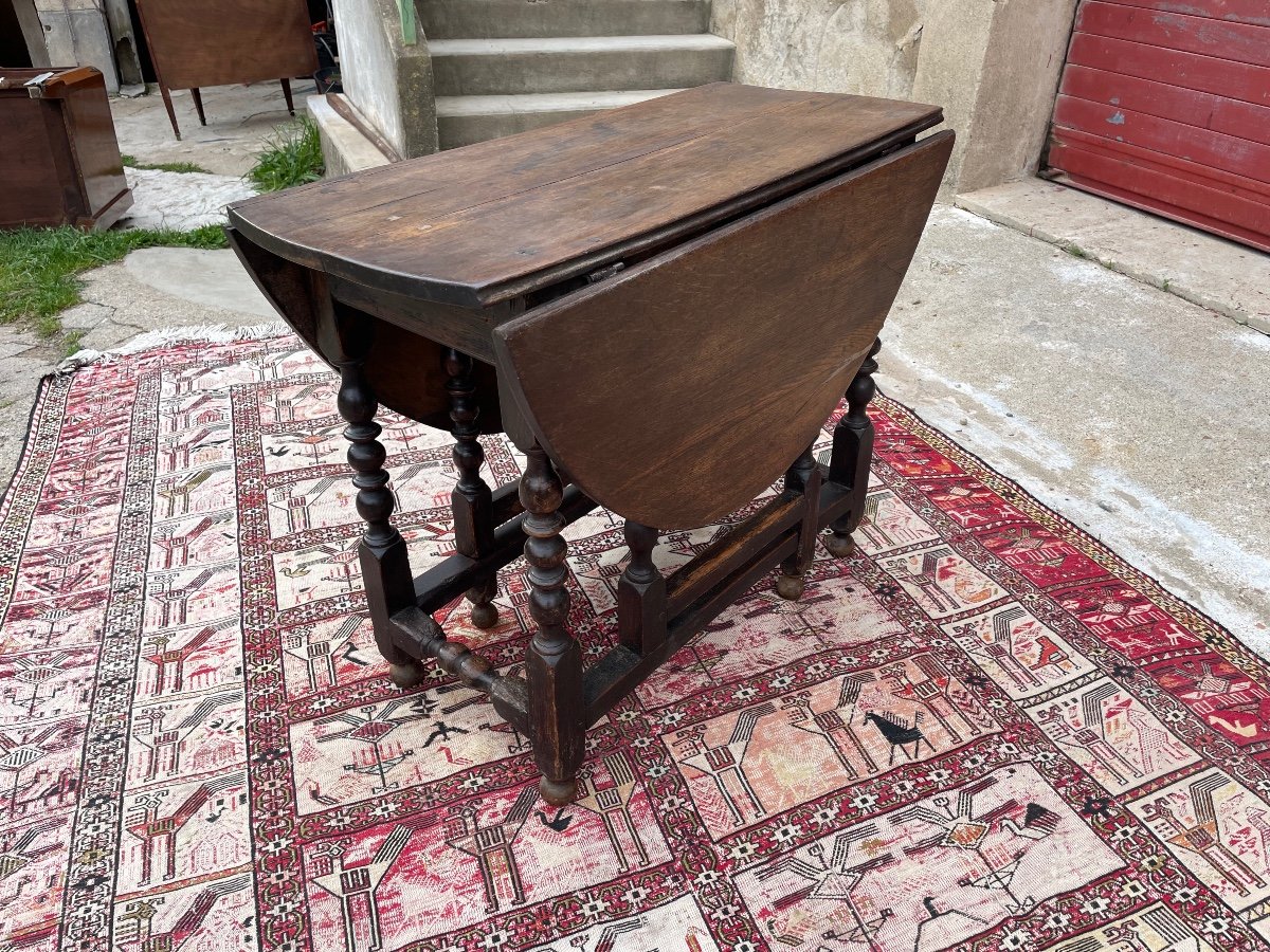 Table, Louis XIII Portfolio, In Oak, From The 17th Century.-photo-2