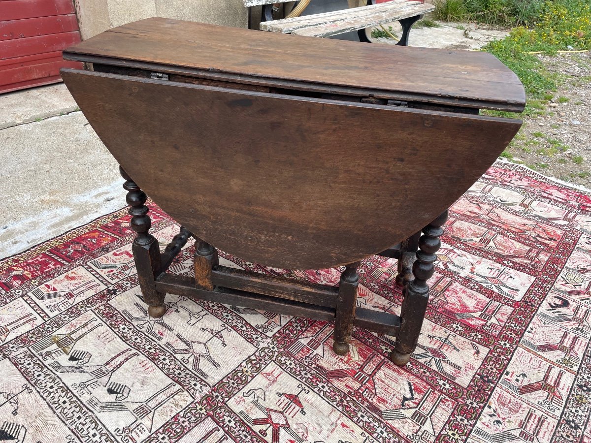 Table, Louis XIII Portfolio, In Oak, From The 17th Century.-photo-4