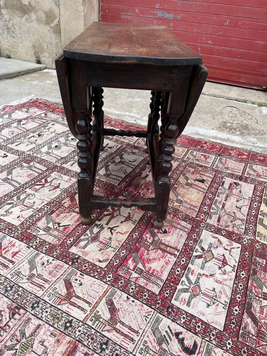 Table, Louis XIII Portfolio, In Oak, From The 17th Century.-photo-5