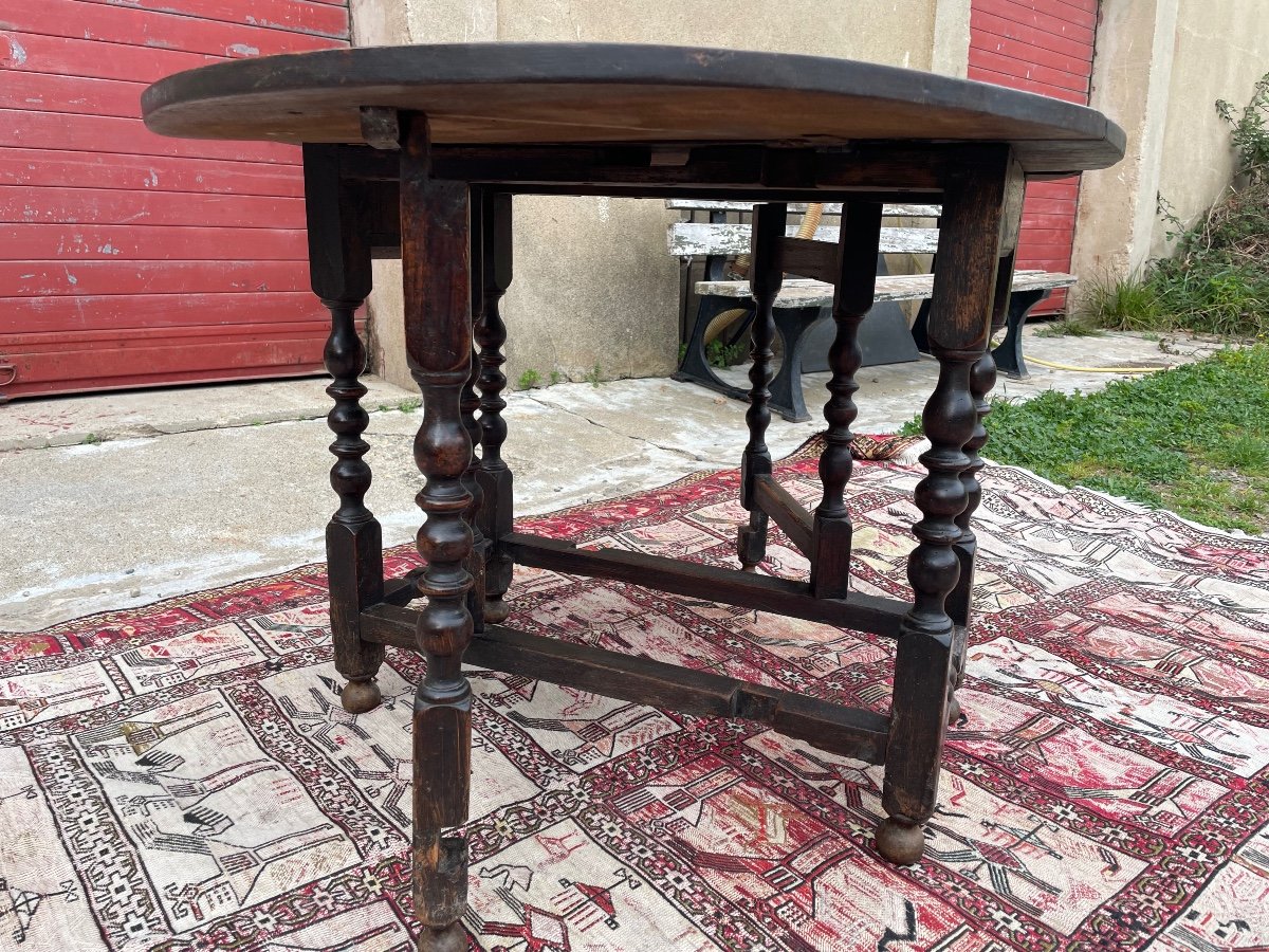 Table, Louis XIII Portfolio, In Oak, From The 17th Century.-photo-6