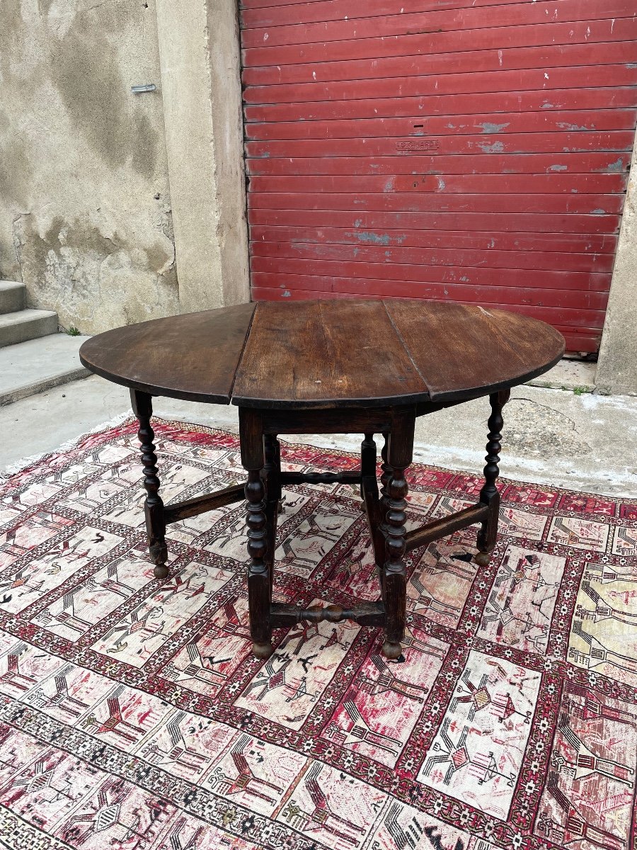 Table, Louis XIII Portfolio, In Oak, From The 17th Century.