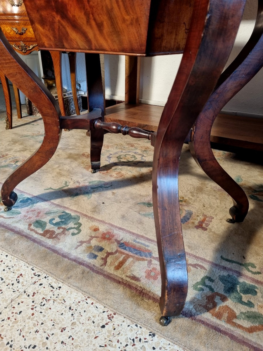 Restoration Worker In Flamed Mahogany, 19th Century-photo-4