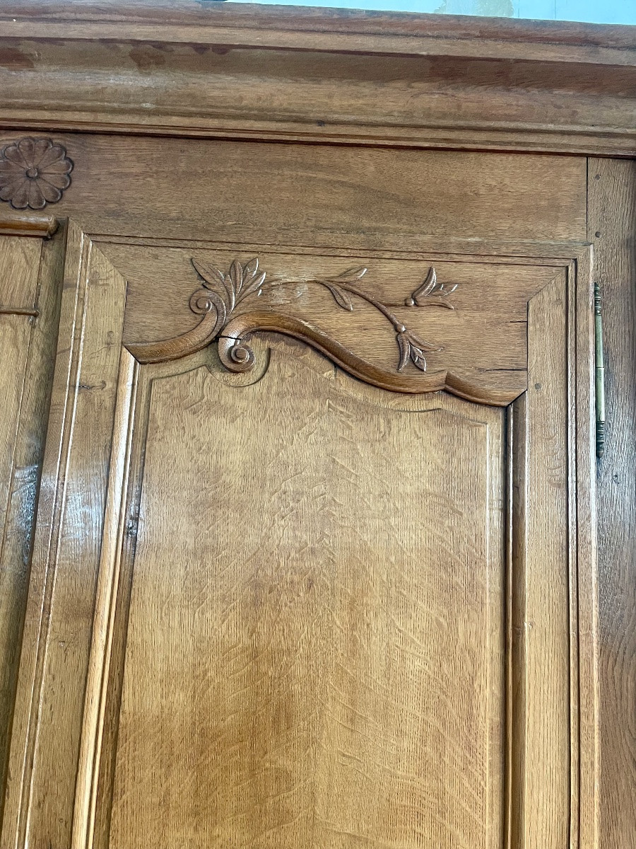 Two-body Louis XV Sideboard In Oak From The 19th Century.-photo-3