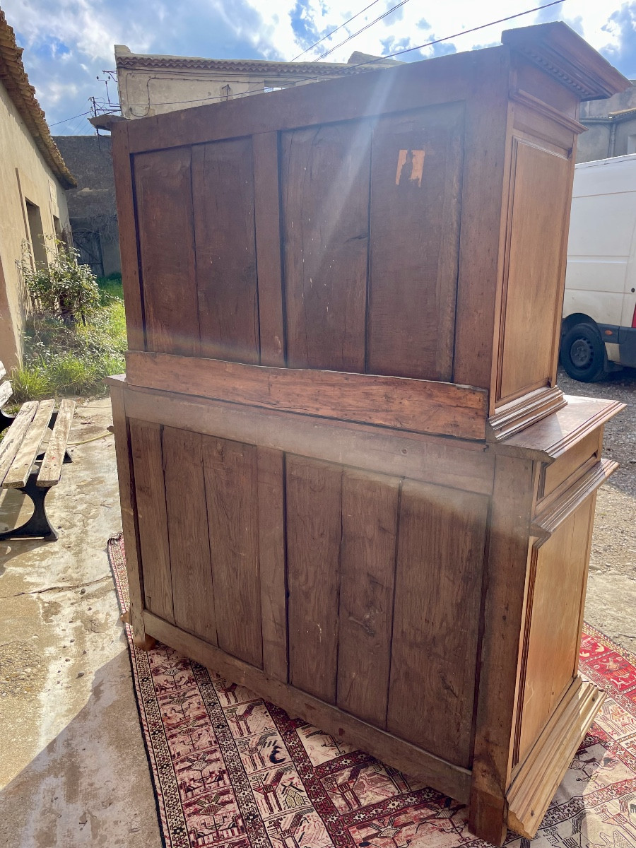 Louis XIII Cabinet Sideboard In Blond Walnut From The 17th Century.-photo-6