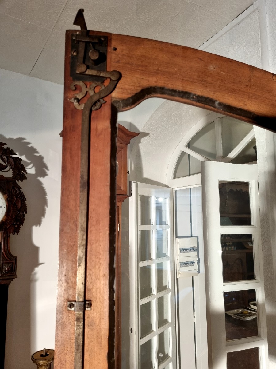 Display Cabinet, Louis XV Bookcase In Walnut, 18th Century-photo-5