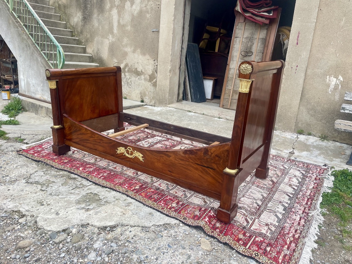 19th Century Empire Mahogany Daybed -photo-2