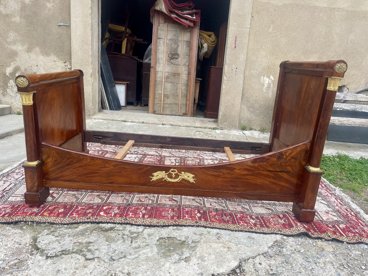 19th Century Empire Mahogany Daybed -photo-3