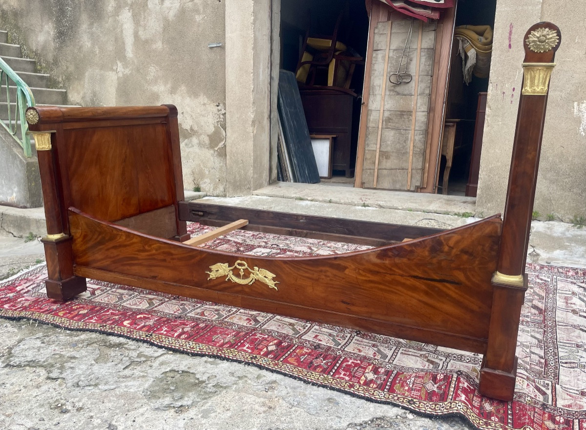 19th Century Empire Mahogany Daybed -photo-7