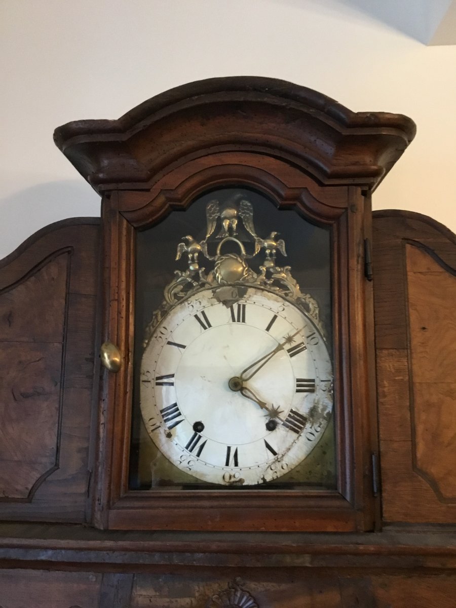 Buffet, Bressan Dresser In Walnut And Elm Loupe XVIIIth Time-photo-1