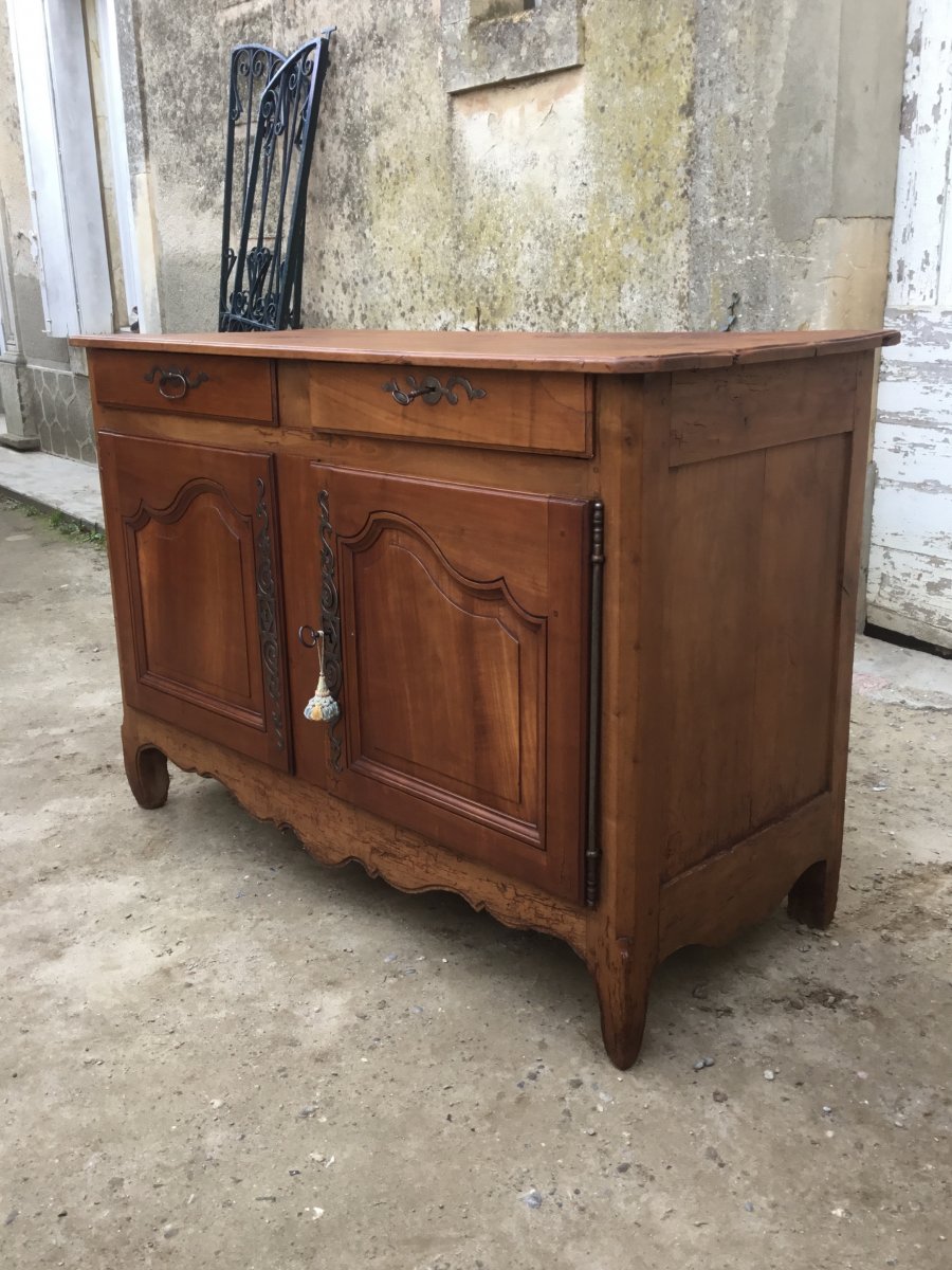 Louis XV Buffet In Cherrywood Eighteenth Time-photo-2