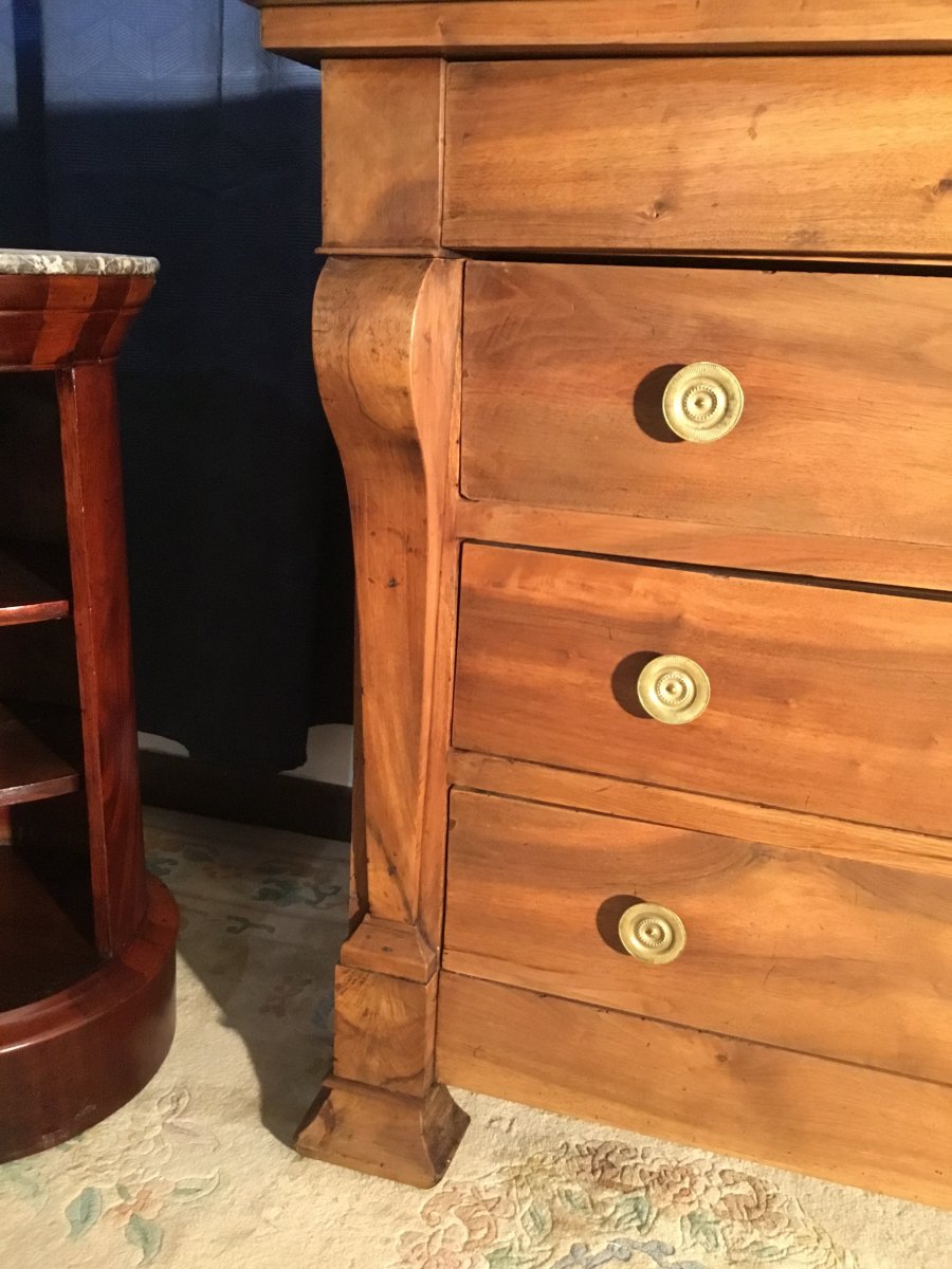 Restoration Commode In Walnut With Crosse XIXth-photo-1