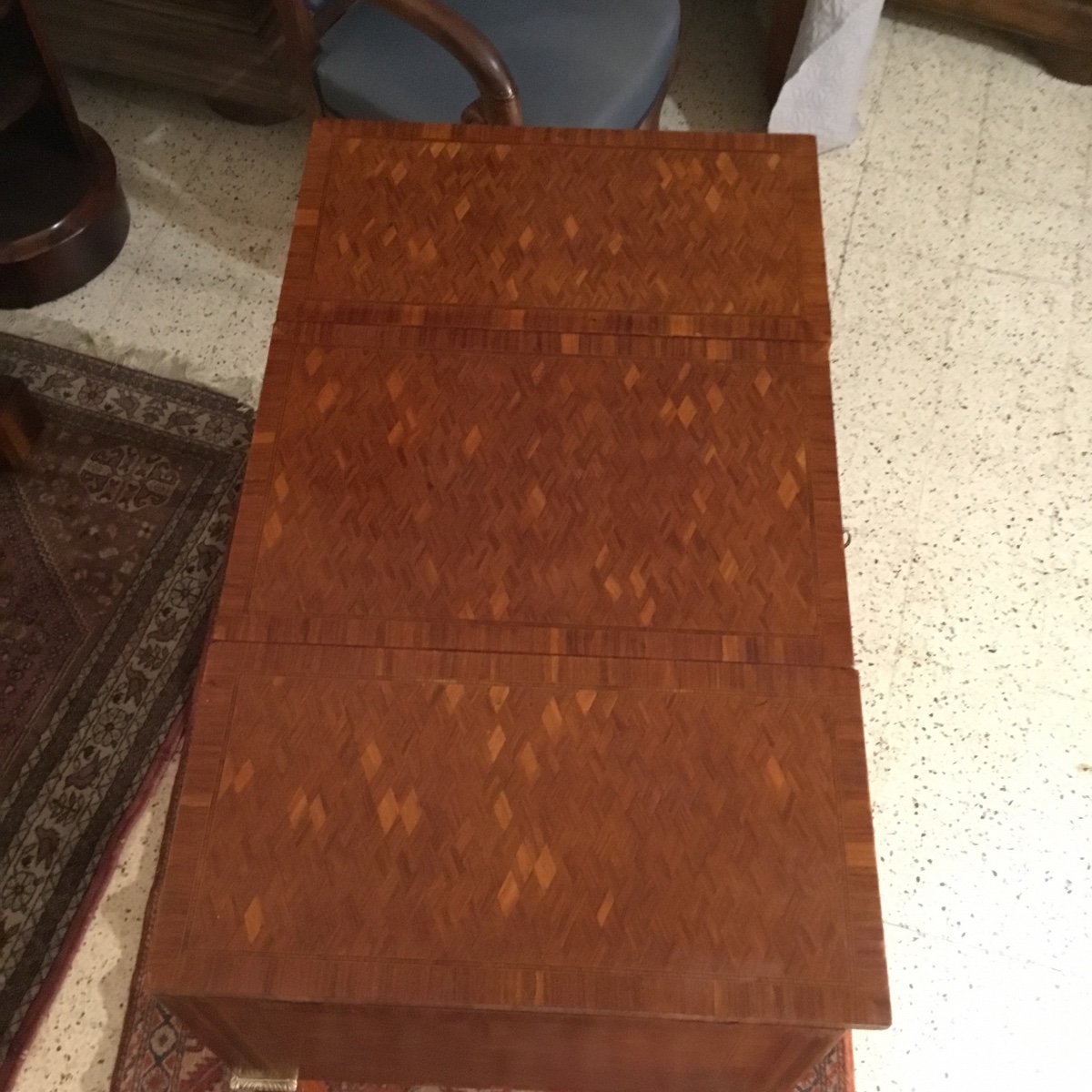 Beautiful Dressing Table In Louis XVI Style Marquetry From Napoleon III Period 19th Time-photo-2