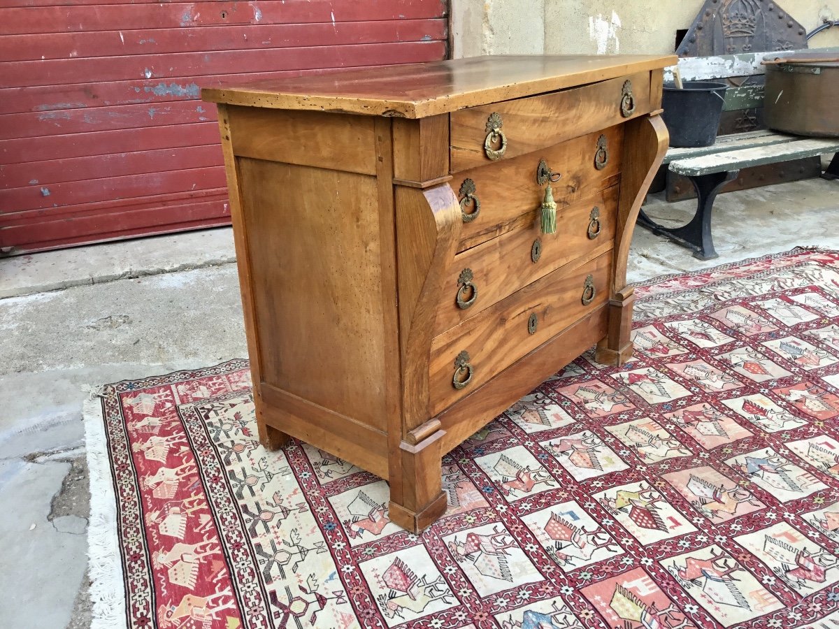 Commode  Restauration En Noyer Blond D  époque 19emsiècle -photo-2