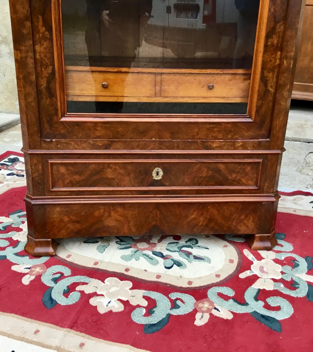 19th Century Burr Walnut Restoration Library-photo-3