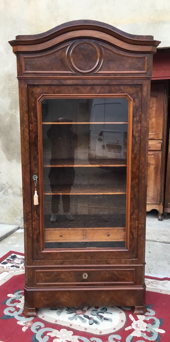 19th Century Burr Walnut Restoration Library-photo-4