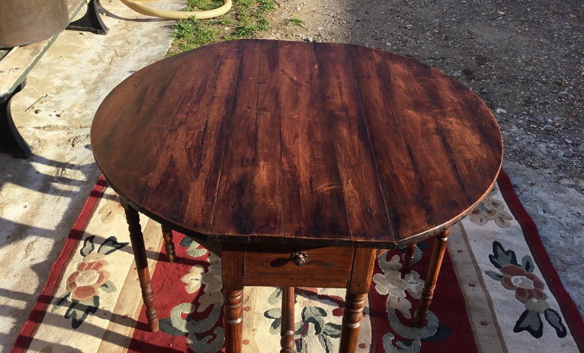 Louis XIII Walnut Wallet Table, 17th Century-photo-3