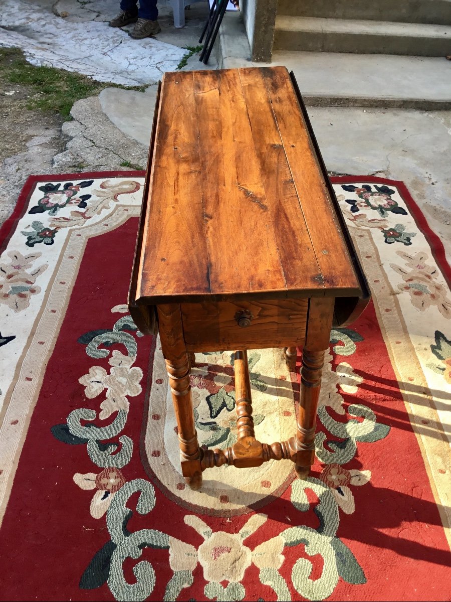 Louis XIII Walnut Wallet Table, 17th Century-photo-2