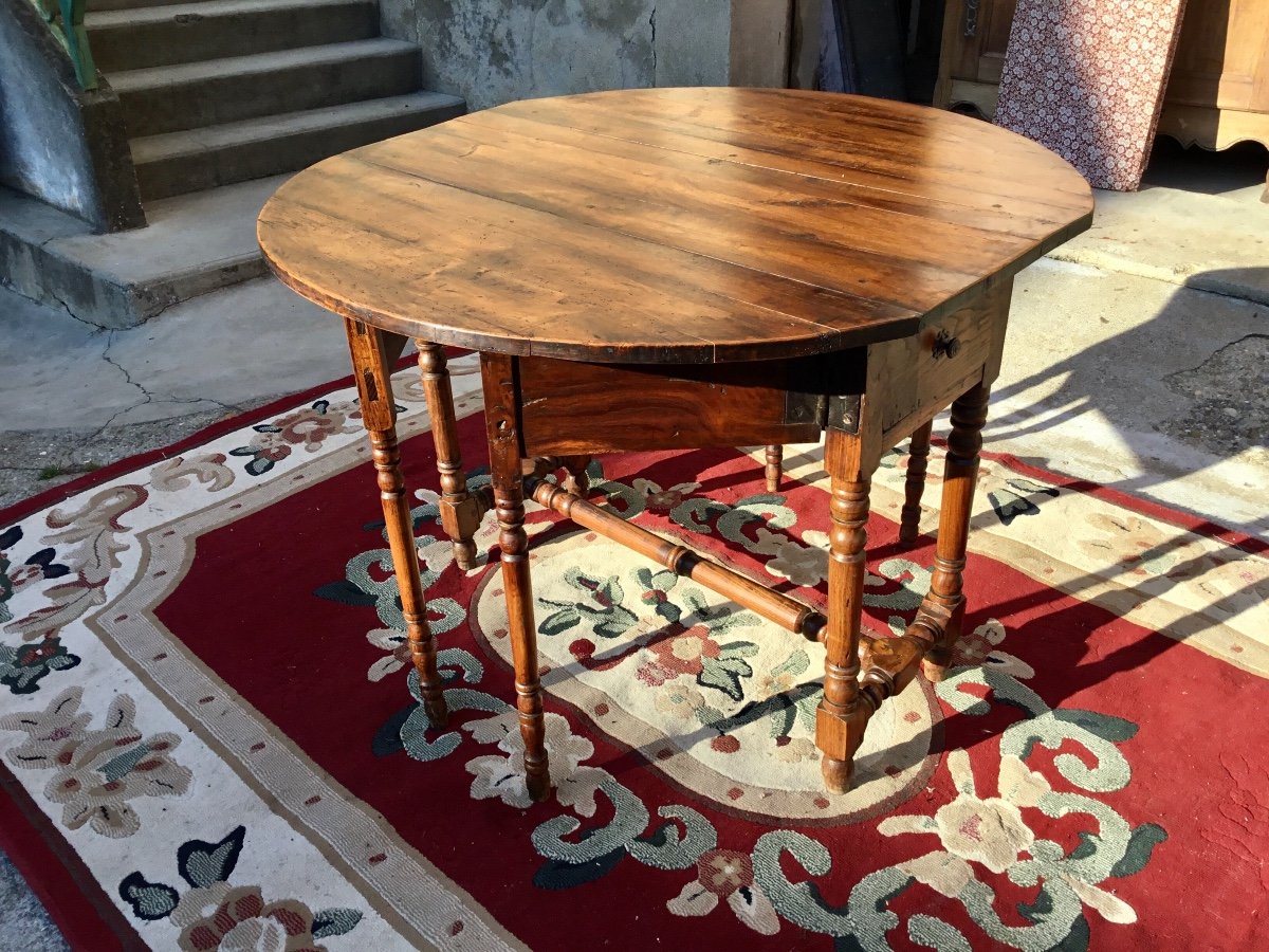 Louis XIII Walnut Wallet Table, 17th Century-photo-4