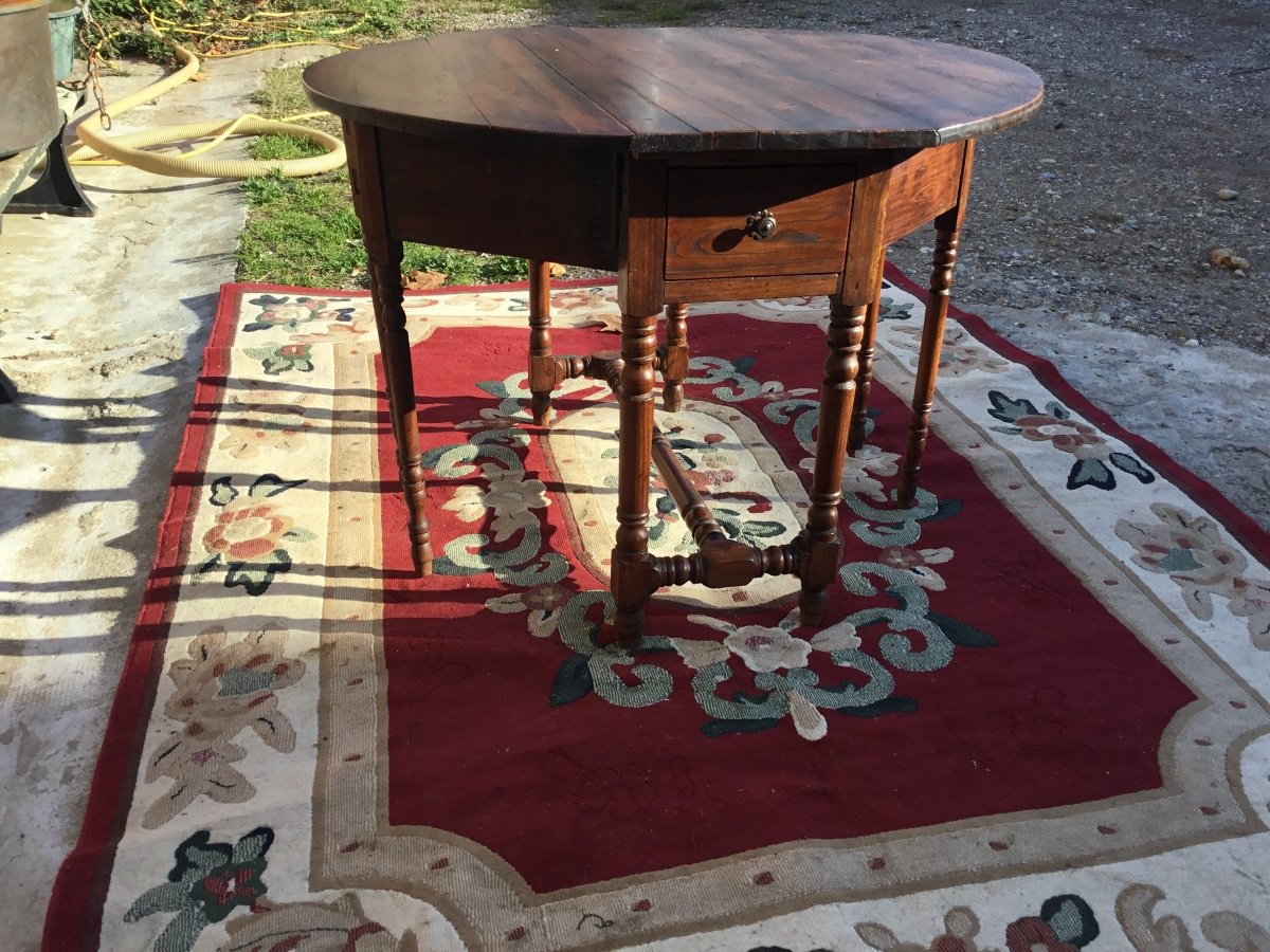 Louis XIII Walnut Wallet Table, 17th Century-photo-2