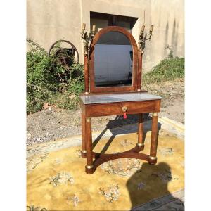 Empire Dressing Table, Mahogany 19th Century