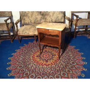 Louis XV Style Bedside Table In Walnut Period, 1900