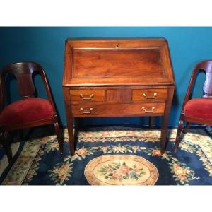 Louis XVI Period Sloping Desk, In 18th Century Walnut.