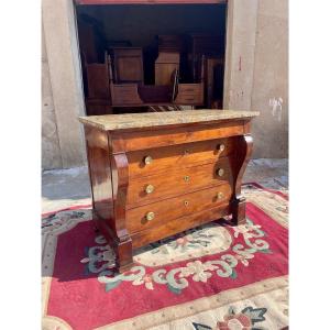 Commode, Restoration In Crosse From The 19th Century.