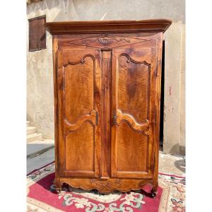 Louis XV Provencal Armoire In Walnut From The 18th Century 