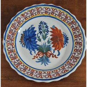 Assiette En Faience De Desvres époque XVIIIé