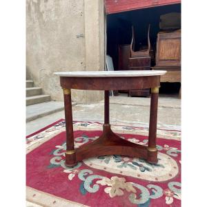 19th Century Empire Mahogany Pedestal Table.