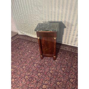 19th Century Empire Mahogany Bedside Table. 