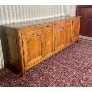 Sideboard, Picardy, Louis XIV, In Cherry Wood, 18th Century.