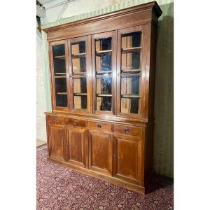 Buffet, Eight Doors Library,,, Restoration In Walnut, 19th Century.