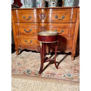 Small Mahogany Pedestal Table, Restoration, 19th Century.